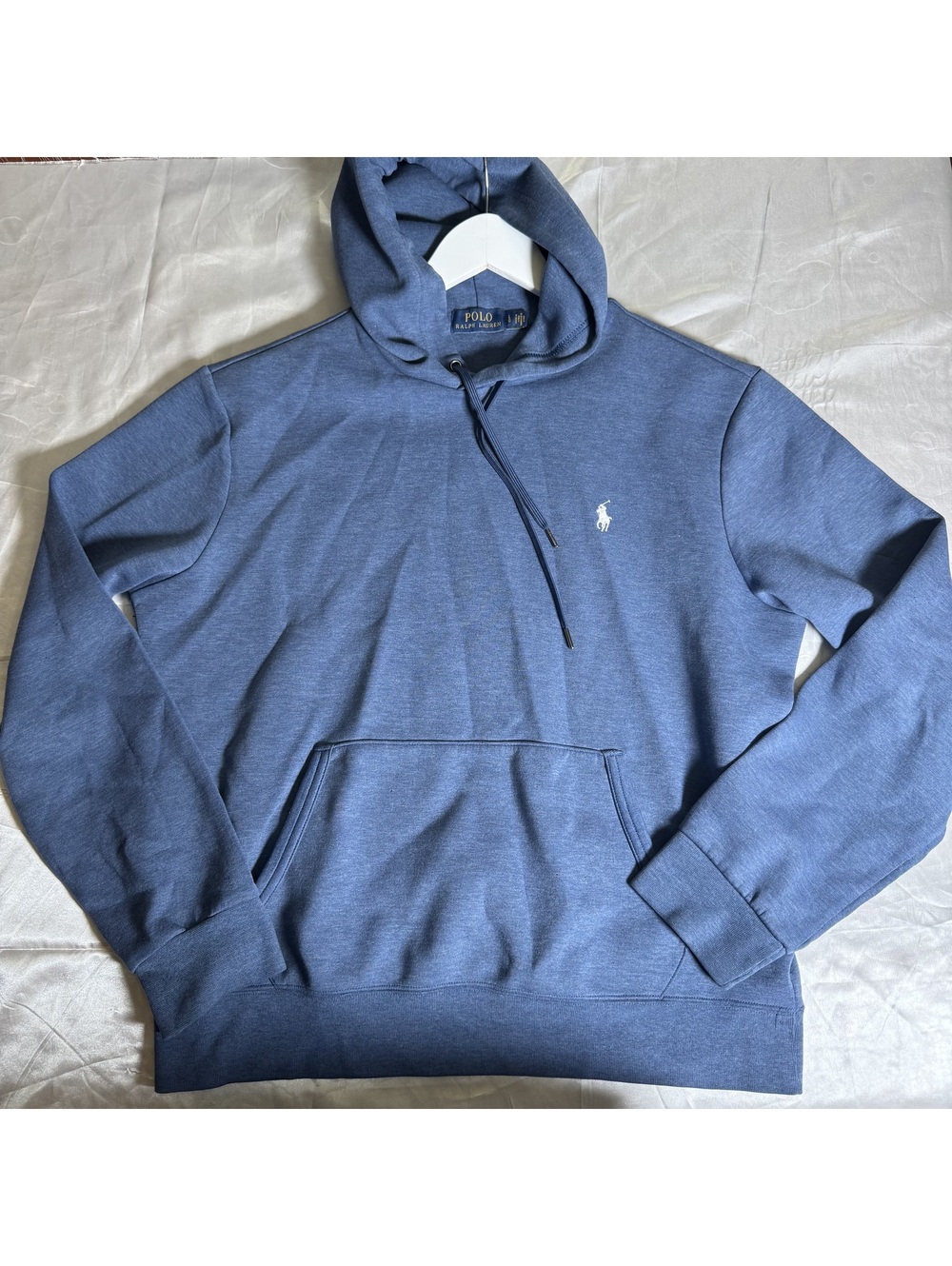 Polo Ralph Lauren Blue Performance Pullover Hoodie Men’s Pony Logo Blue Large
